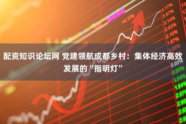 配资知识论坛网 党建领航成都乡村：集体经济高效发展的“指明灯”